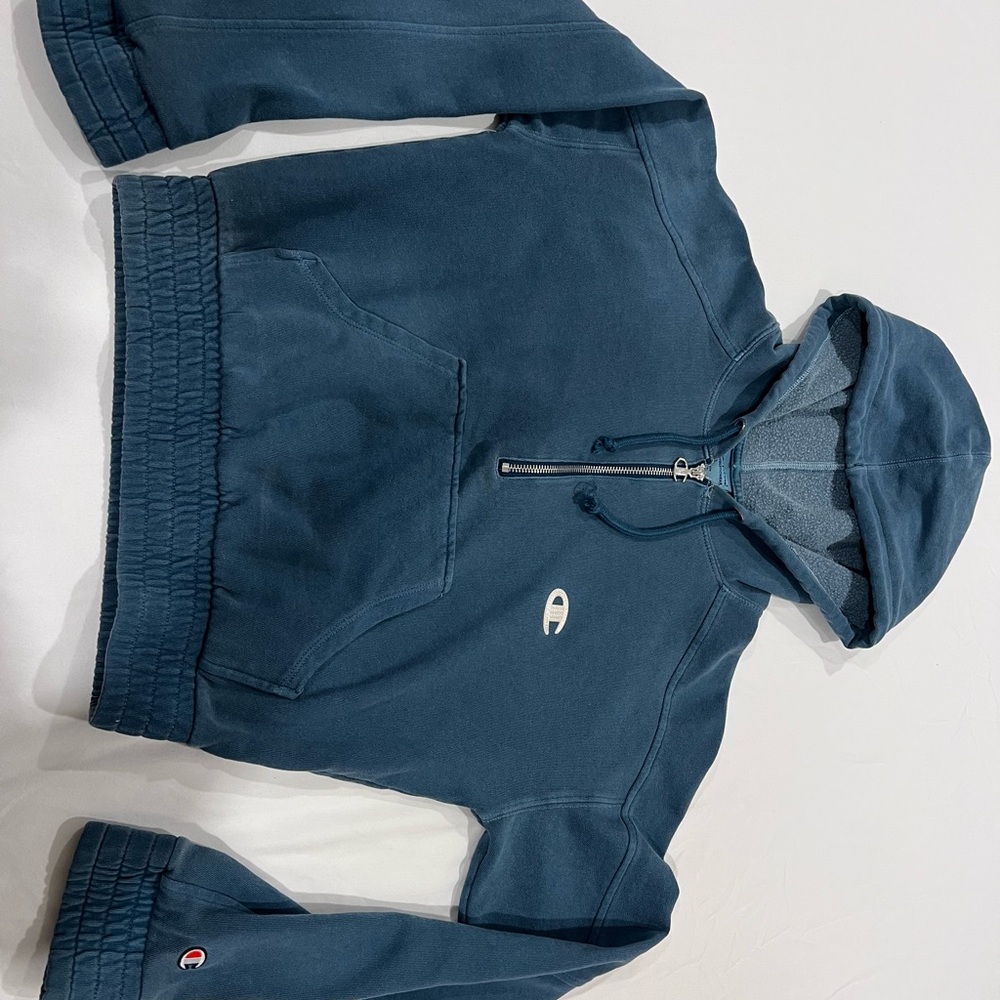 Champion Blue Hoodie with Logo